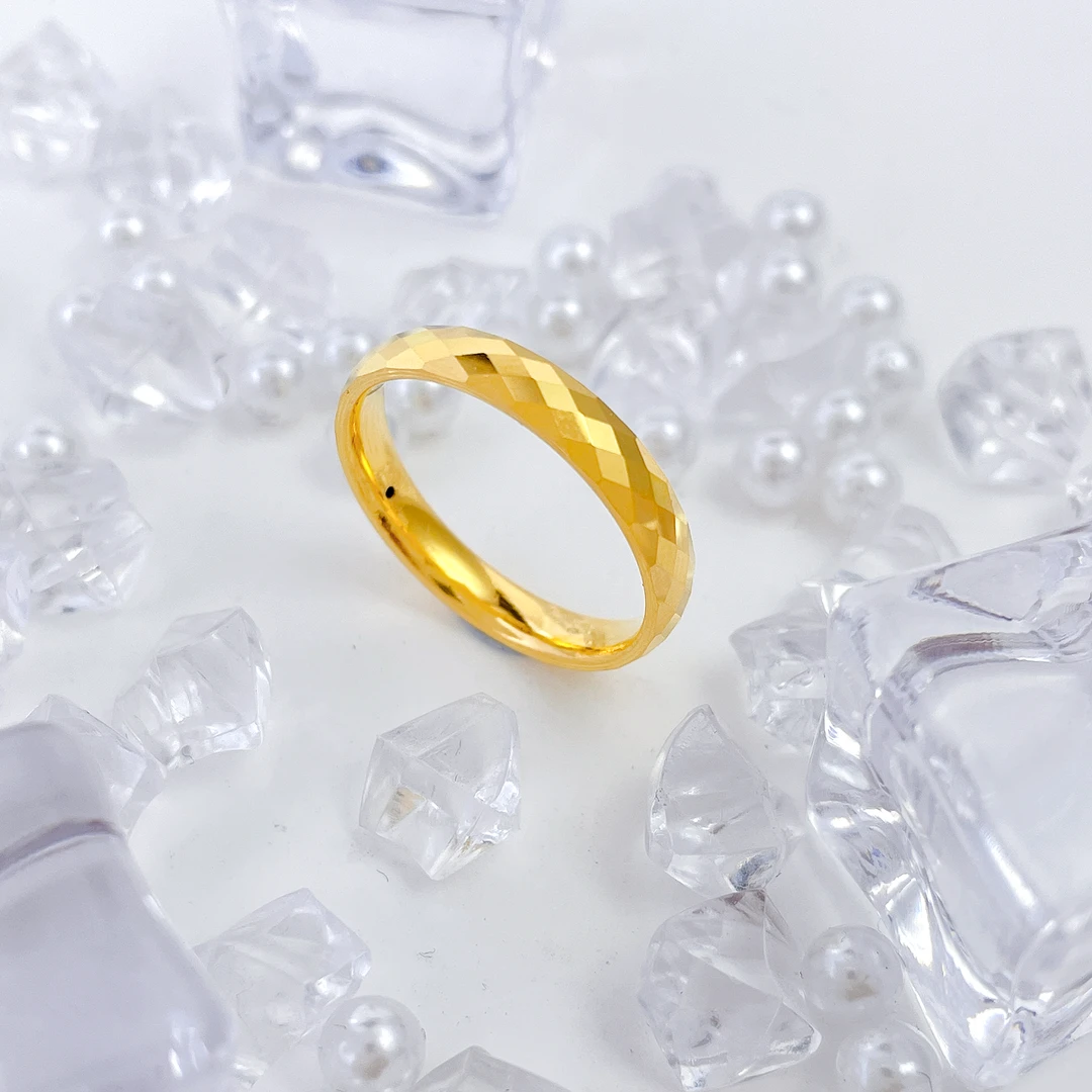 【国潮】足金999 菱形镜面宽戒指 1.31 20圈口