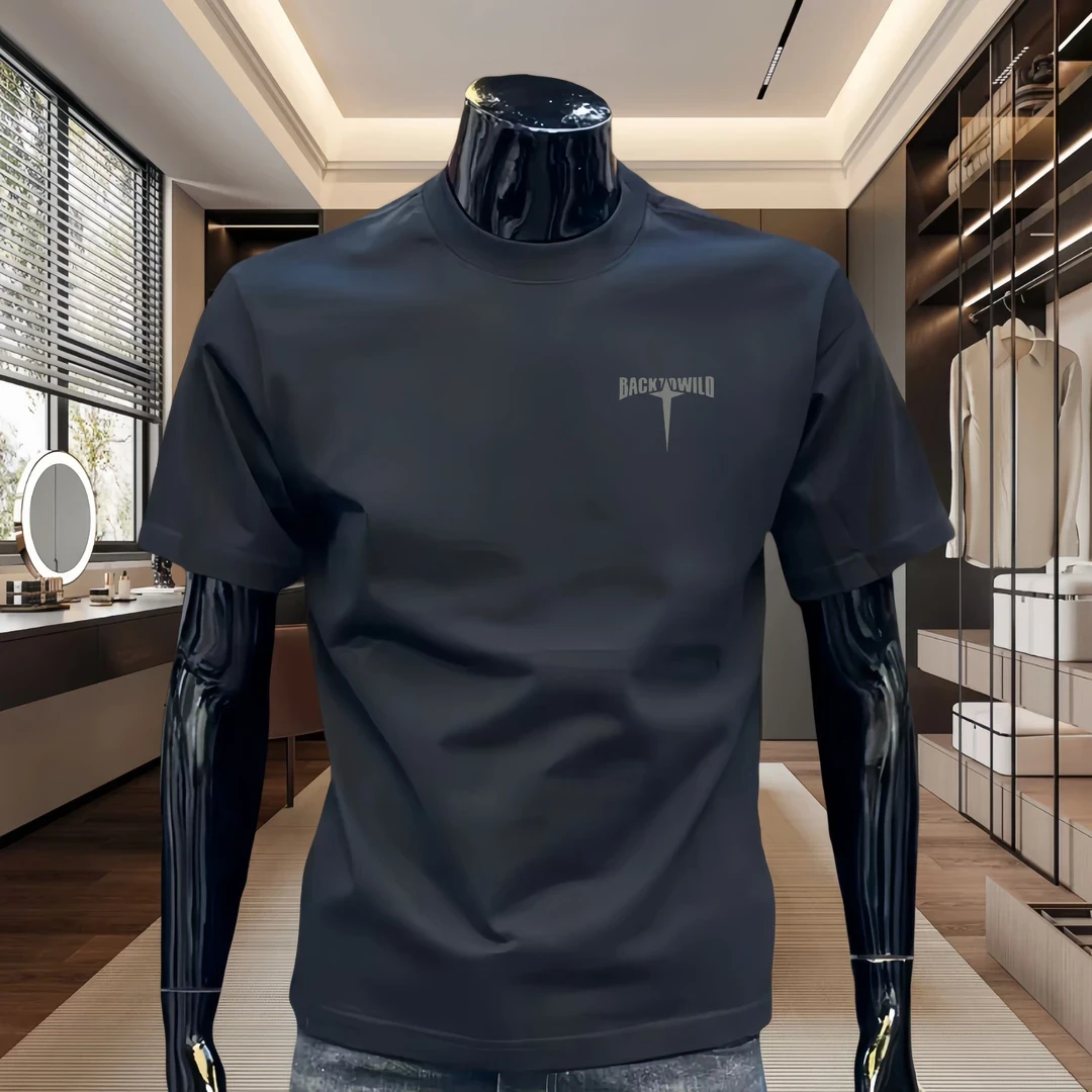 美式重磅纯棉短袖T恤男款夏季潮牌痞帅百搭男装宽松圆领半袖上衣