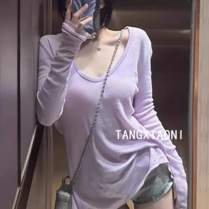 3店【慵懒紫紫 】三色针织宽松上衣