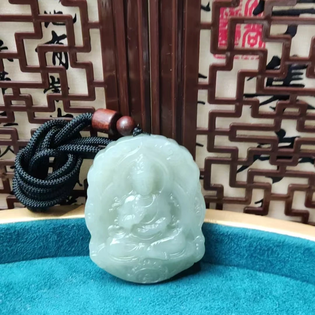 和田玉阿弥陀佛吊坠（猪狗）0394