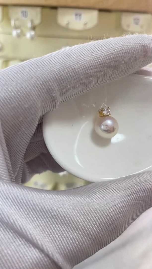 吊坠(赠链)银S925镶嵌淡水珍珠9-10mm