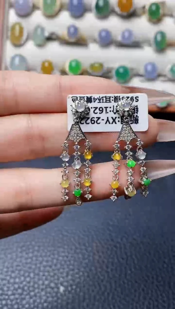 银S925镶嵌戒指翡翠2130