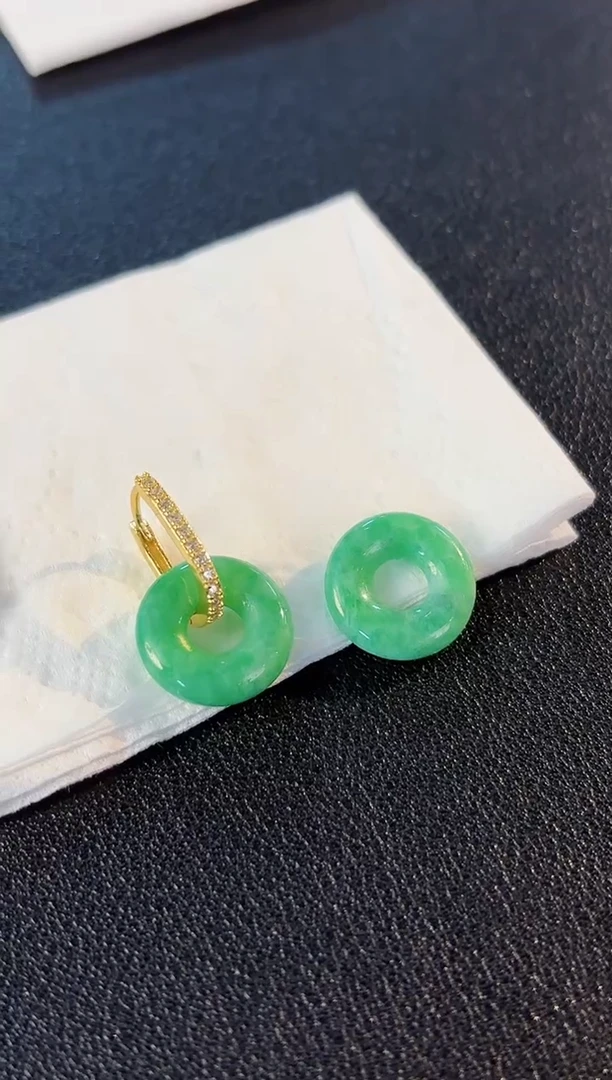 【闪购商品】翡翠耳饰未镶嵌9含小耳包/支持复检一对