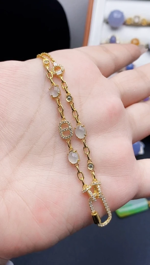 银S925镶嵌戒指翡翠0375