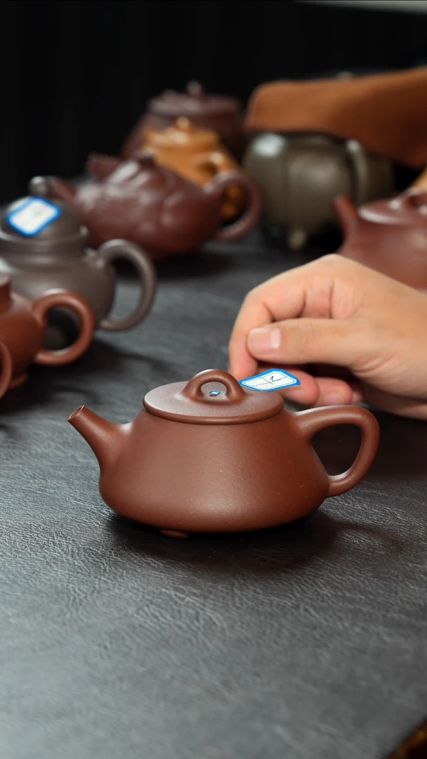 茶壶紫砂平盖石瓢2