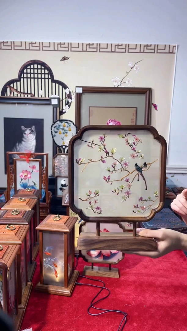 织绣精品苏绣手工刺绣，成品摆件39