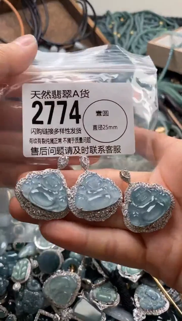 【闪购商品】翡翠颈饰未镶嵌多样性发其一2774
