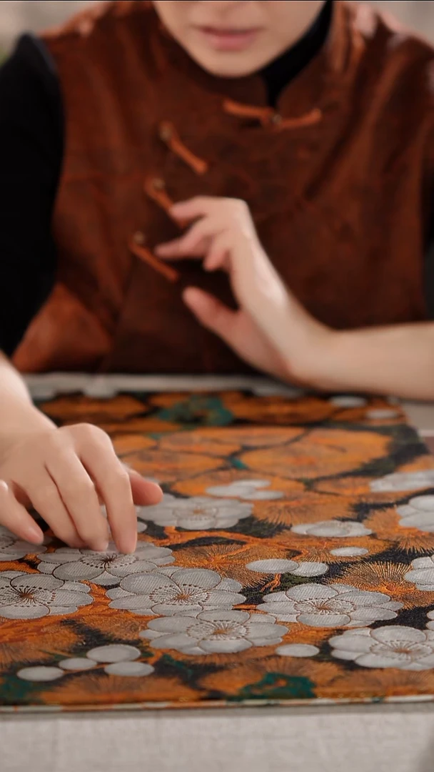 西阵织太阳花双面主人席（长60cm宽30cm）