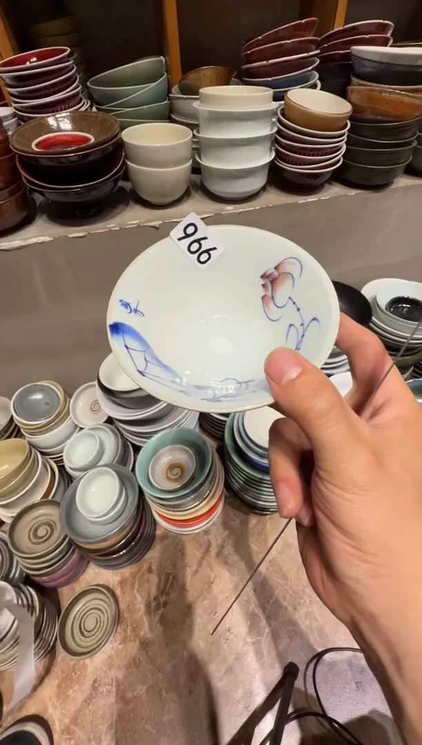 瓷片966 手绘小碗1个