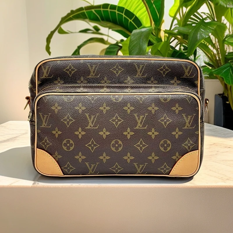 修复品LouisVuitton/路易威登老花横板双层相机包斜挎包/久奢专属
