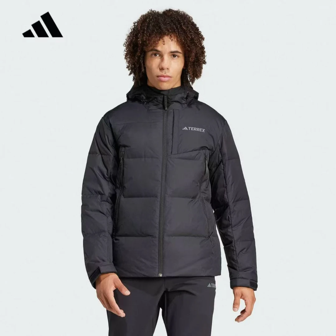 adidas阿迪达斯羽绒服男秋冬户外连帽保暖抗风外套IX5621