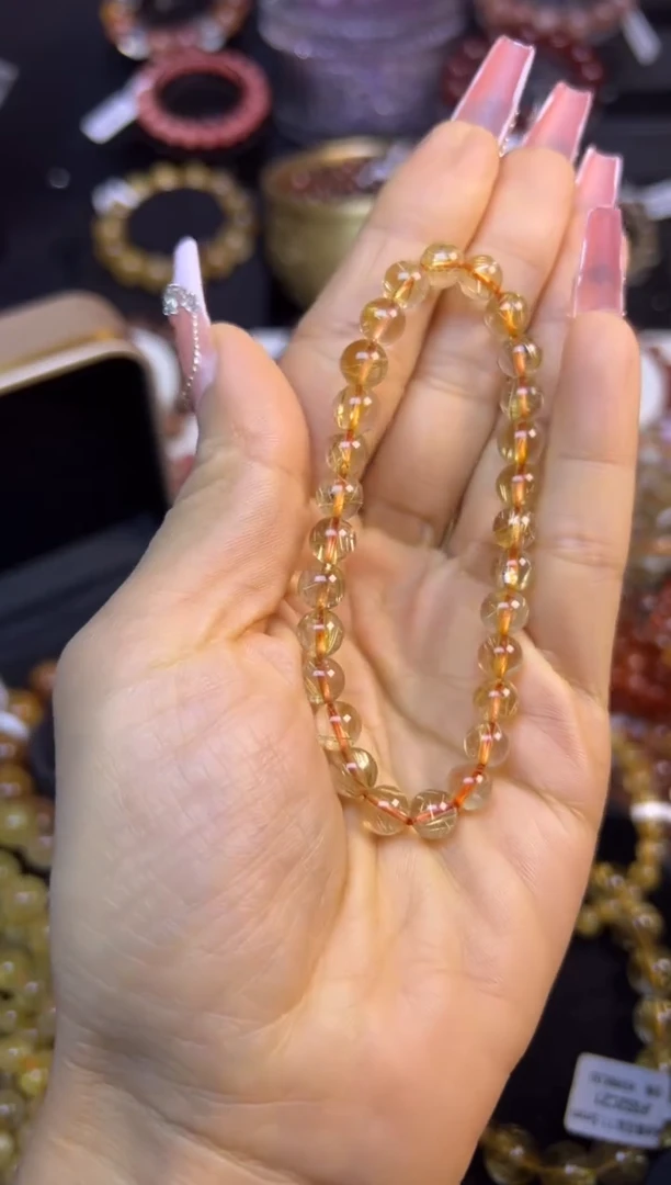 未镶嵌手串水晶金发晶6.7mm