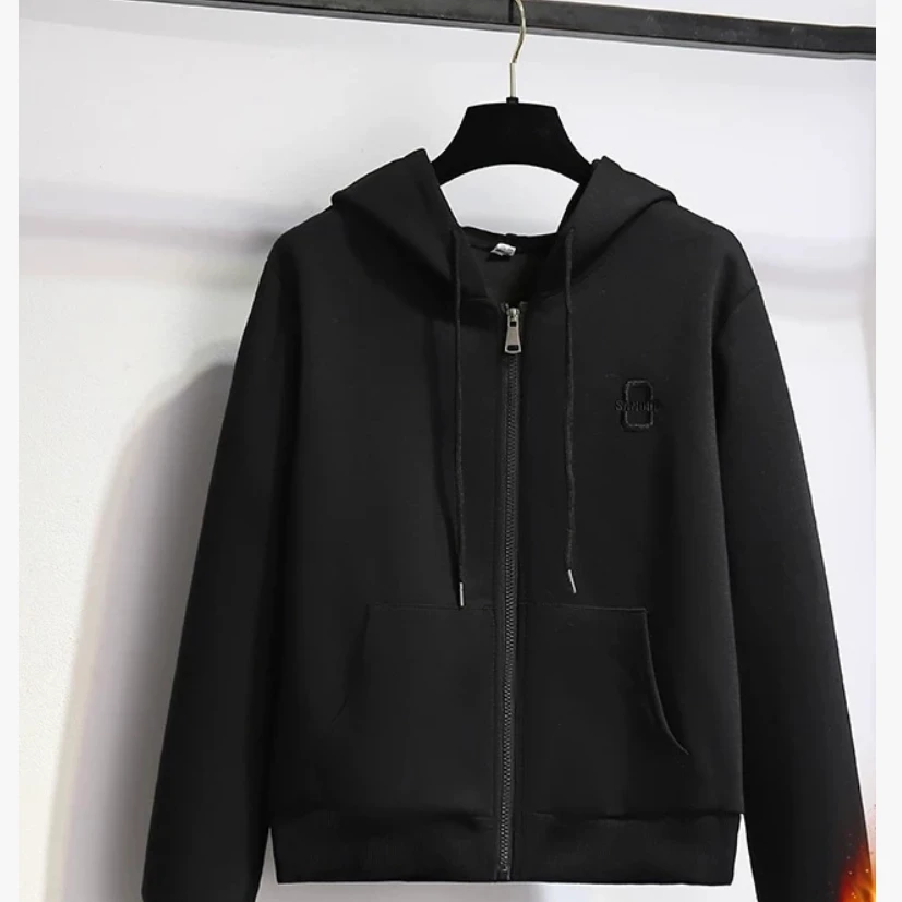 【彤彤家】8331#刺绣字母连帽加绒外套L/884