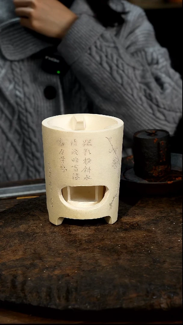 全手工潮州原矿砂铫壶小双层炉