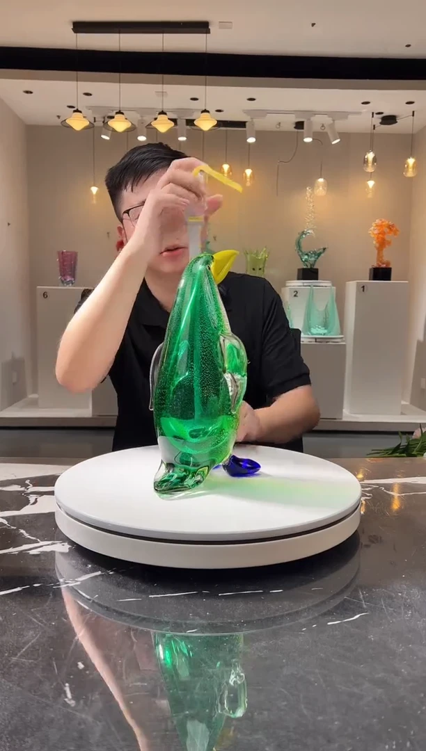 摆件巴比特美学 绿色企鹅