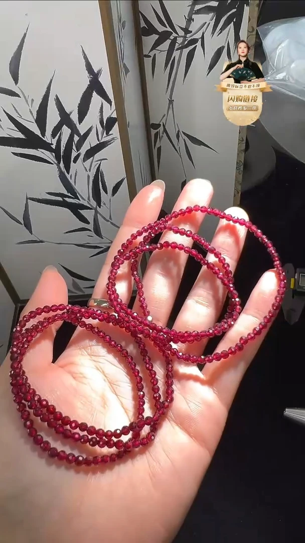 未镶嵌颈饰石榴石WYD0608026石榴石项链多样性发一