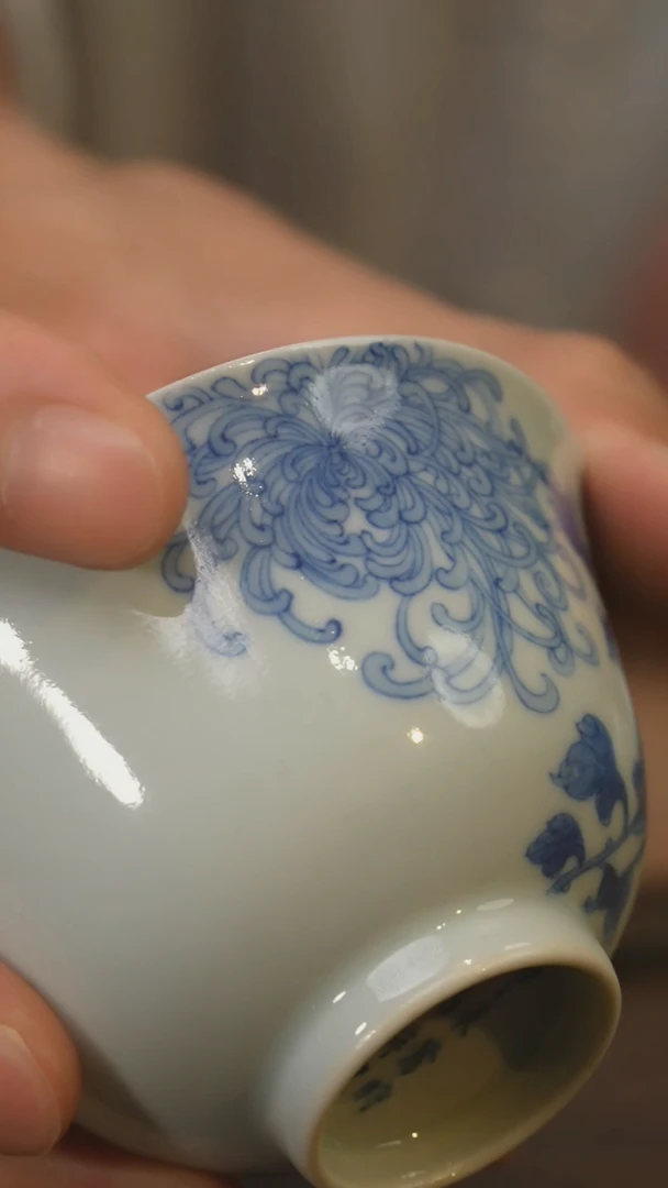瓷片柴窑青花破价福利 微瑕