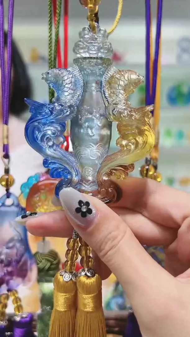 手工艺品琉璃古法琉璃车挂