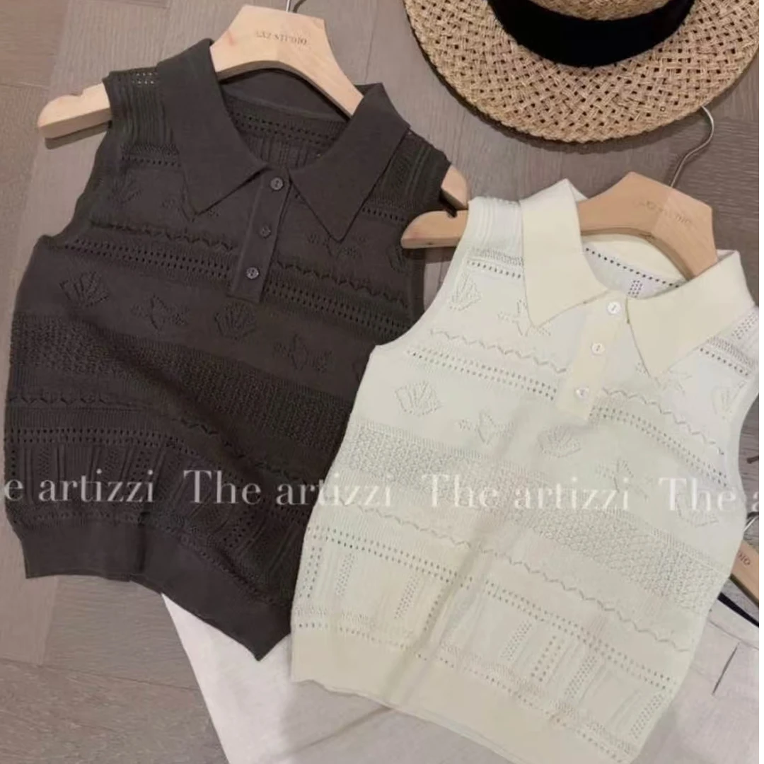 法式极简风无袖上衣女2025夏季流行单品新款背心独特超好看小衫