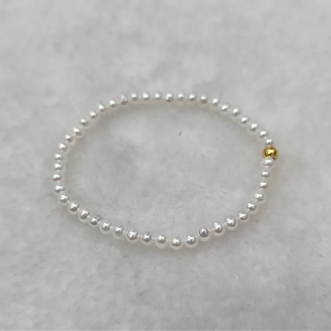 非金属树脂手链 0125-016白素珠手链 时尚简约个性百搭精美精致