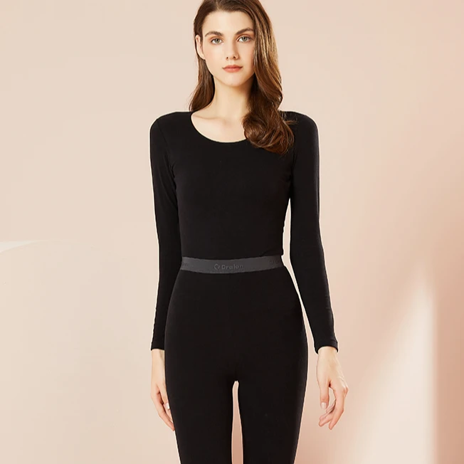 清仓 【女士无痕德绒打底衫】冬季膨体德绒发热打底保暖内搭上衣