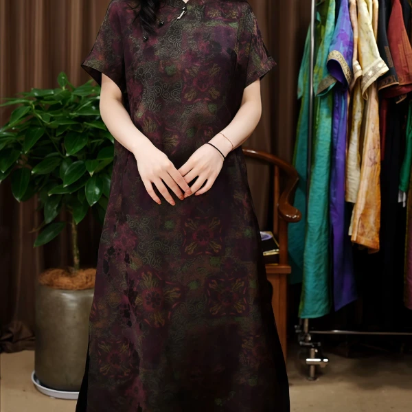 来财玉盘气质质感长裙新款复古高端国风女装连衣裙