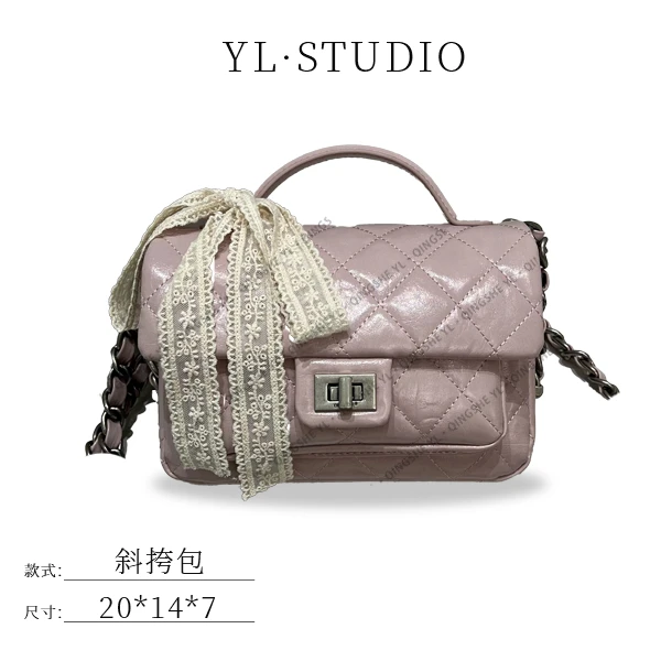 【依琳定制】女士潮流时尚经典气质手拎单肩包ZT-D7205-落樱粉