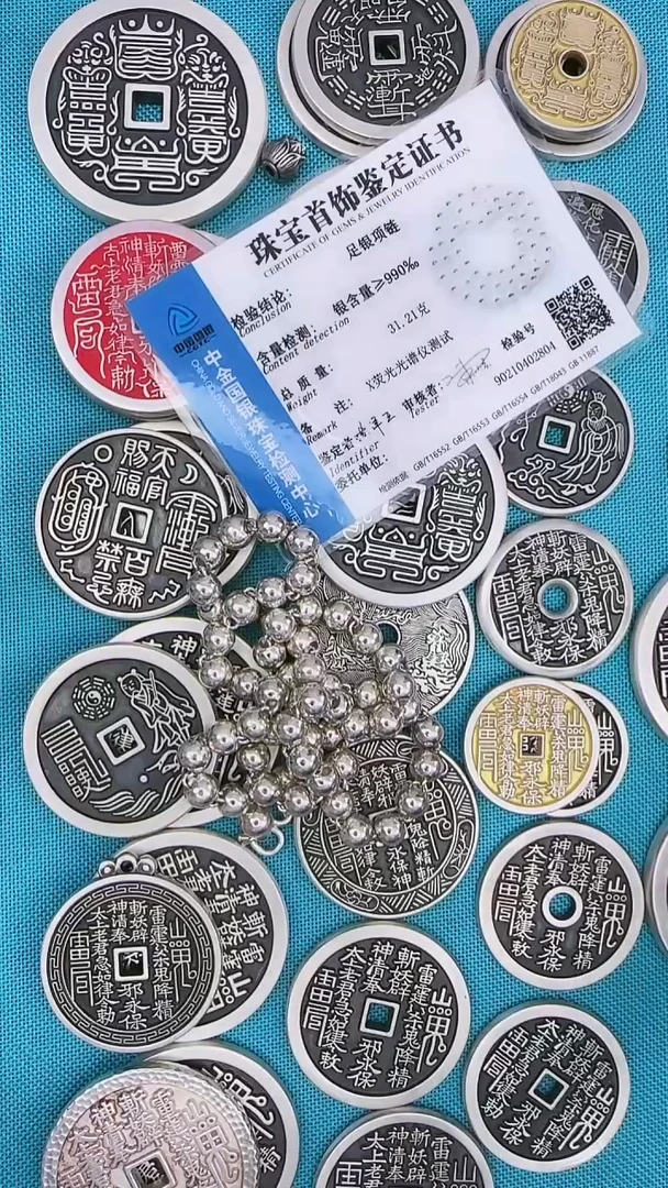 无足银珠珠项链1