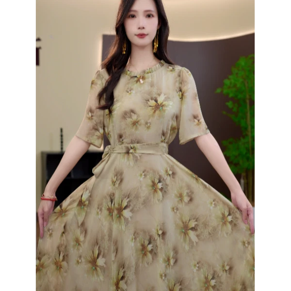 LYQ25356夏季新款时尚显瘦气质中长款连衣裙