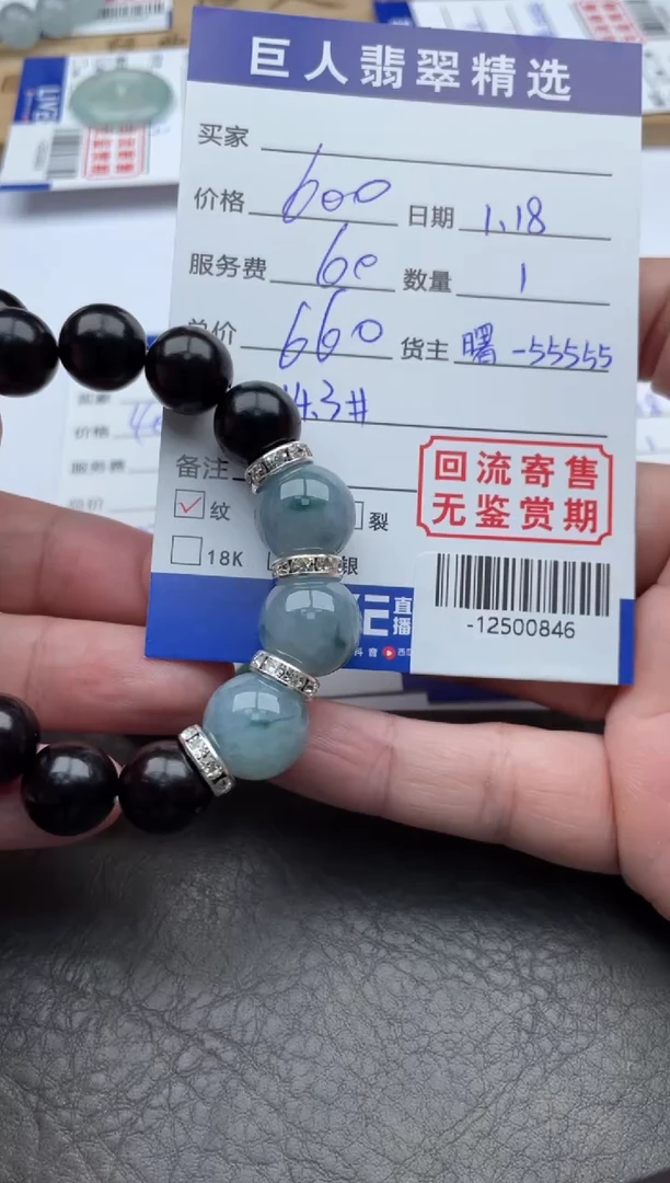 【闪购商品】翡翠颈饰未镶嵌手串-12500846