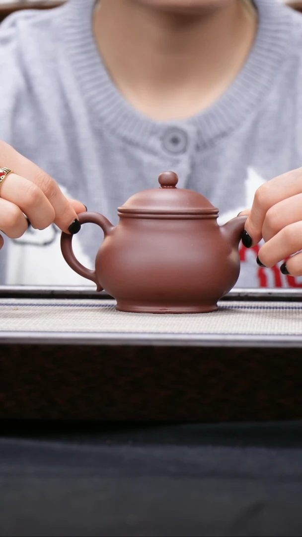 【闪购商品】紫砂茶壶8号 全手工紫泥潘壶