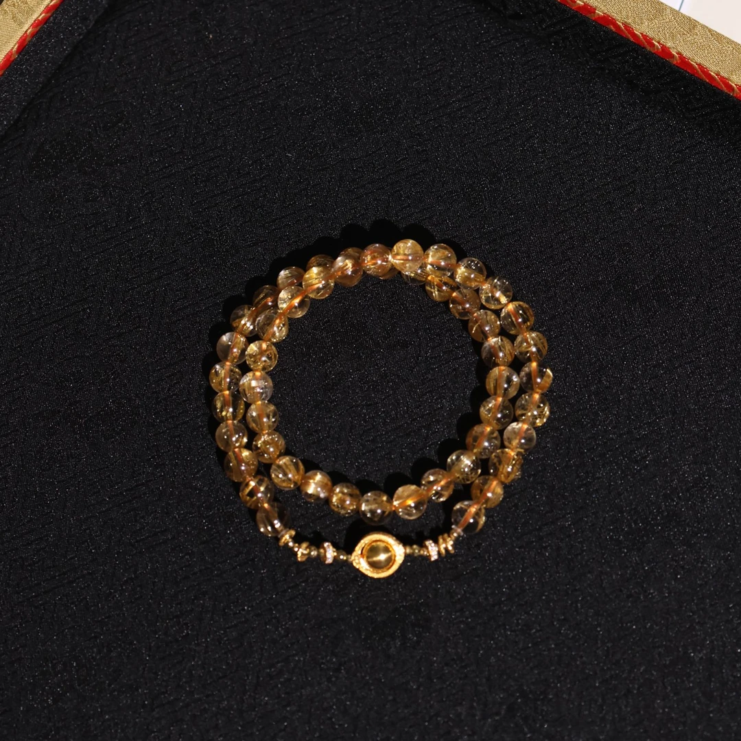 【星星】板钛晶手链*18k金双圈