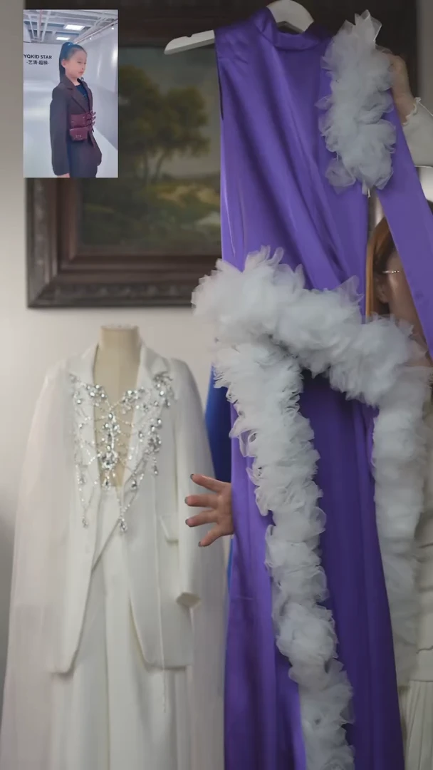 首****师150拖尾上衣艺桐轩儿童礼服