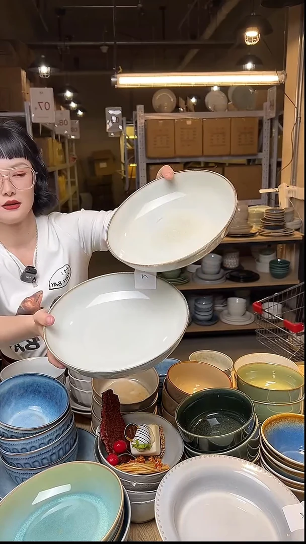 瓷198外贸尾货窑变釉下彩默外微瑕