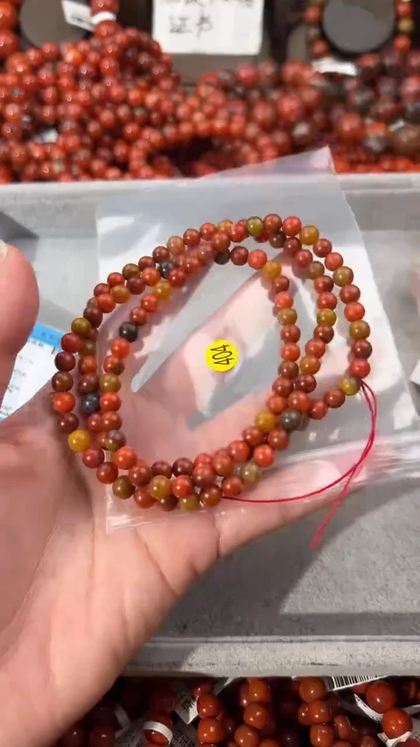南红玛瑙手串未镶嵌6+