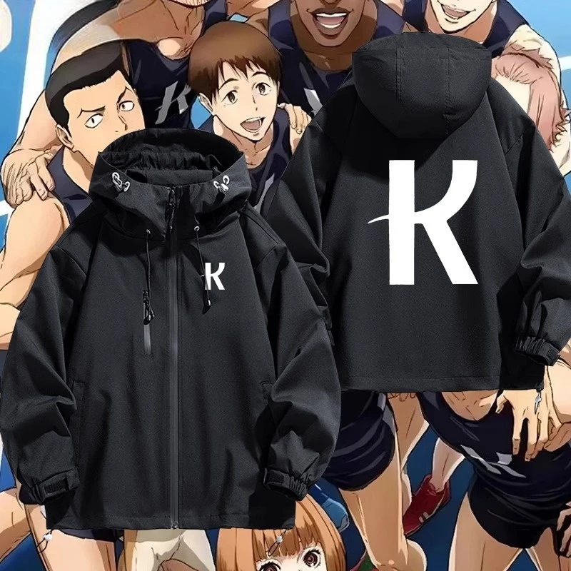 强风吹拂男生外套清濑灰二藏原走王子柏崎茜二次元字母夹克冲锋衣