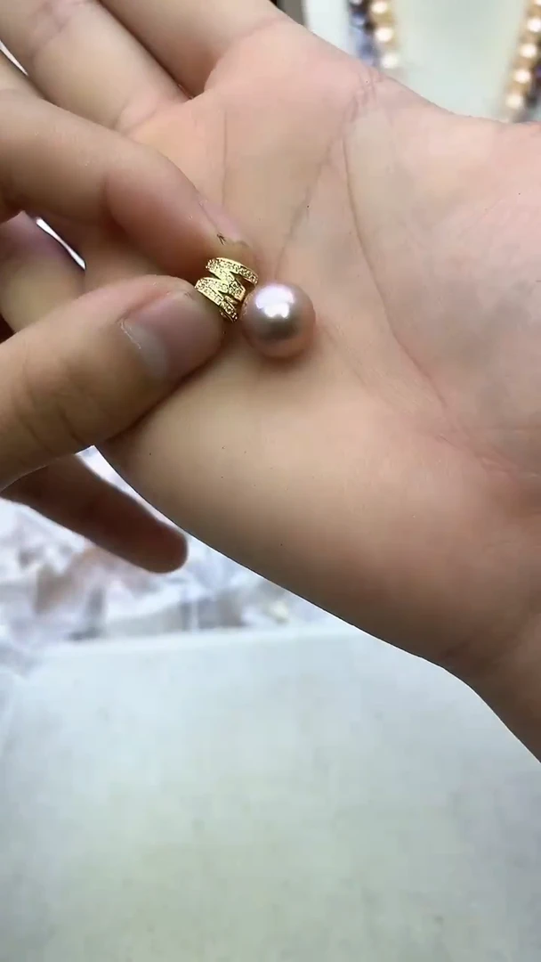 未镶嵌吊坠淡水珍珠紫色系吊坠13mm