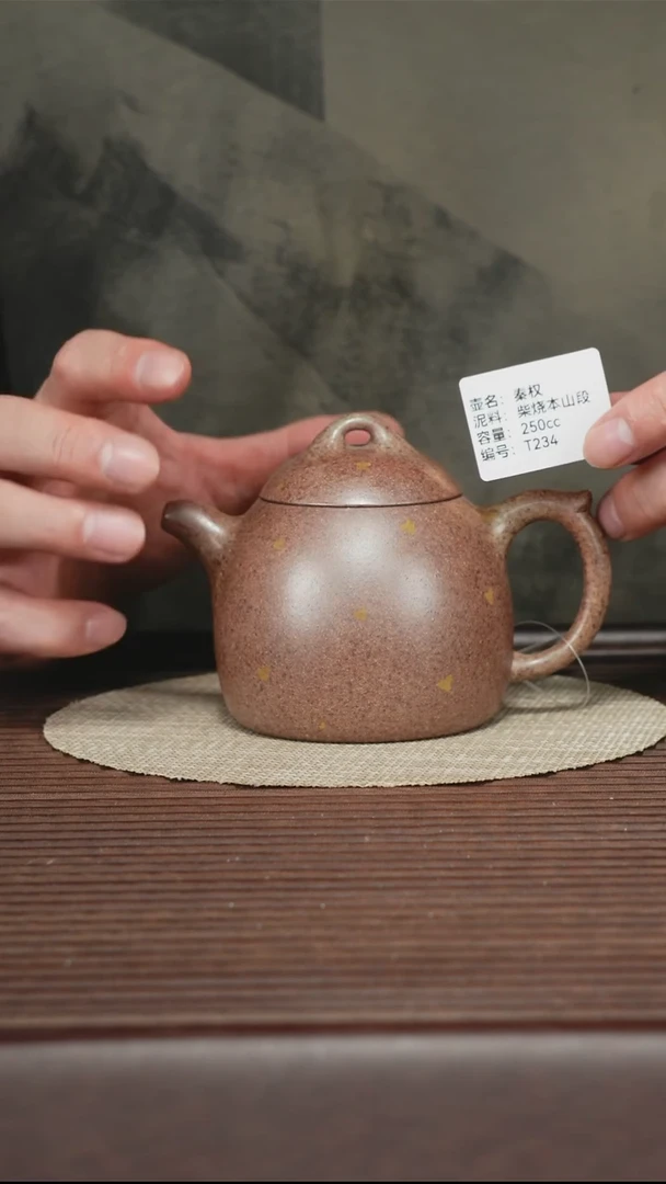 茶壶紫砂T234 柴烧本山段 秦权 250cc