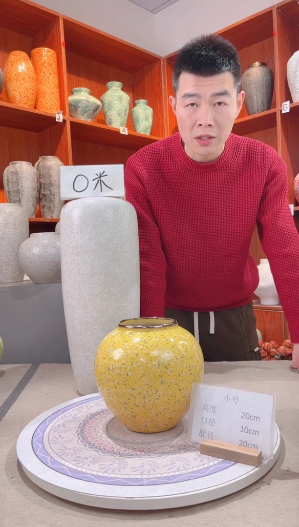 【闪购商品】瓶油菜花 小号 陶瓷花瓶 无花 微瑕