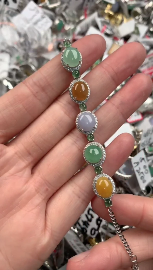 银S925镶嵌戒指翡翠777             8