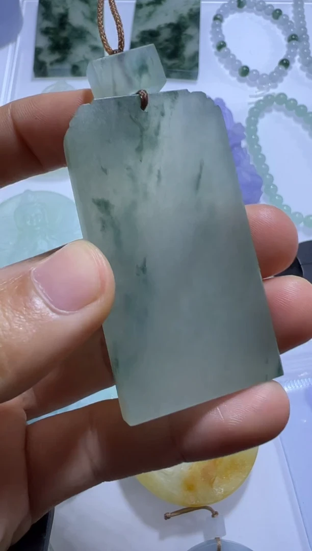 未镶嵌定制翡翠无事牌