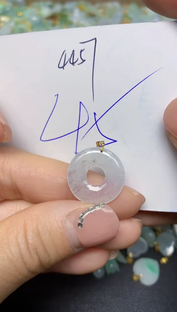 【闪购商品】翡翠挂件18K金镶嵌 天然翡翠A货