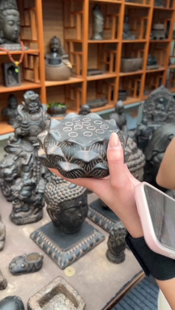 陶土莲蓬实心底座