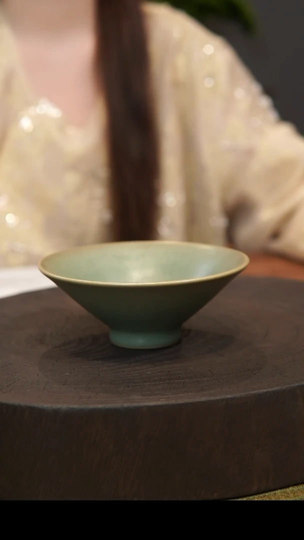 碟原矿原釉斗笠杯