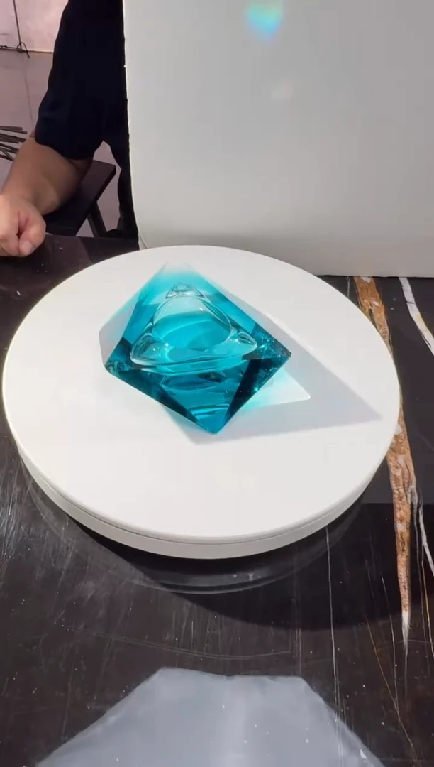 摆件CS0104019水蓝色满色烟灰缸