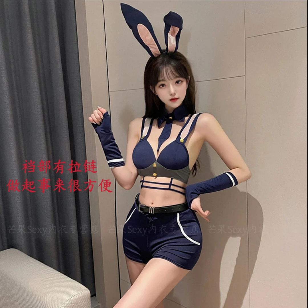 【午夜教官】小胸显大情侣战袍纯欲制服女装套装睡衣情裙战袍一套