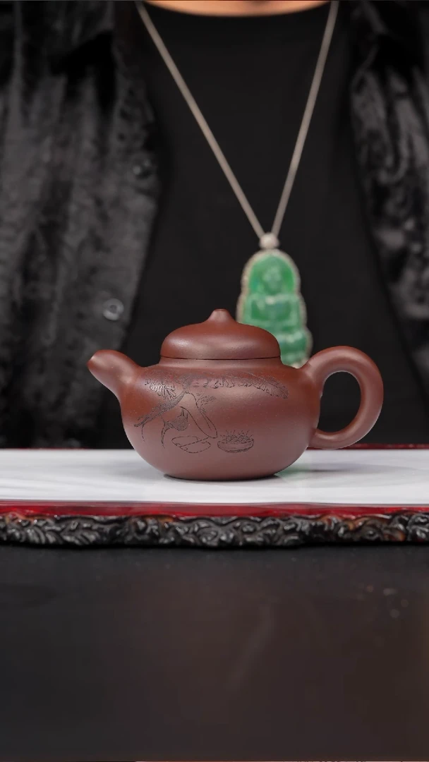 茶壶紫砂44 乳瓜,CGF,紫泥