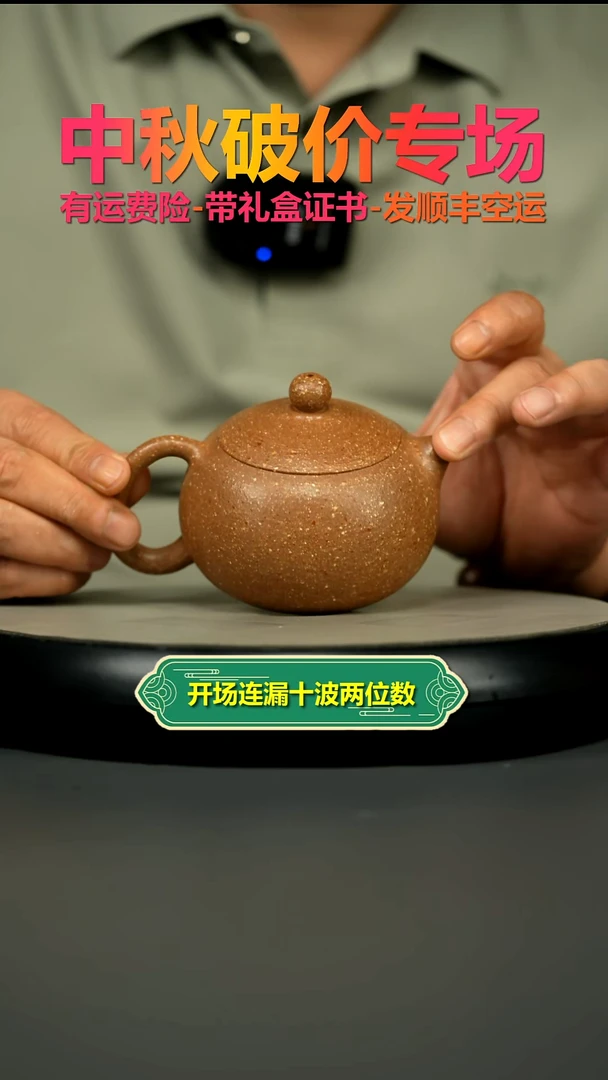 茶壶紫砂八目粗砂光素西施260CC