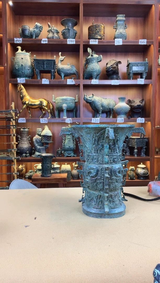 铜仿古高19.5何尊456