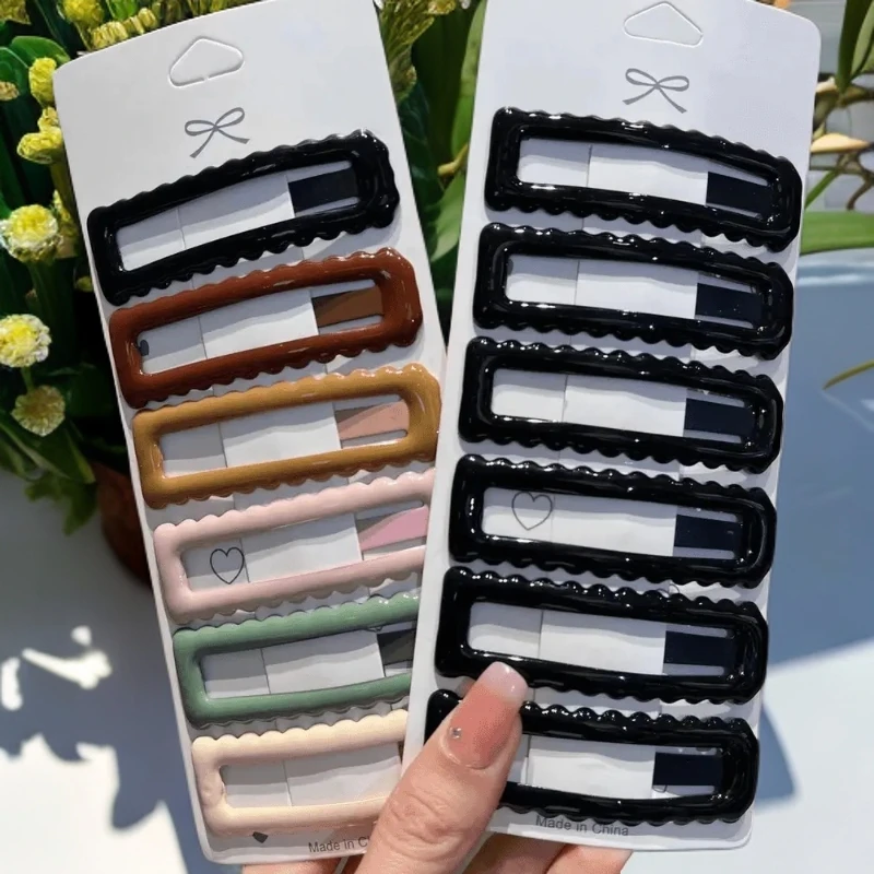 网红新款波浪碎发韩版百搭黑色发卡简约气质BB夹成人刘海夹碎发夹